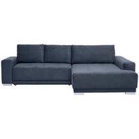 CANAPE D'ANGLE fonctions incl. in Flachgewebe Anthrazit  - Anthrazit/Silberfarben, Design, Holz/Textil (293/195cm) - Cantus