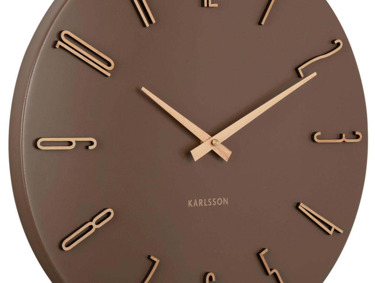 WANDUHR Esmerado Mokka  - Mokka, Basics, Metall (40cm) - Karlsson
