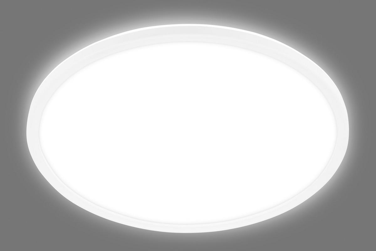 LED PLAFONJERA ZA KUPATILA - bela, Osnovno, plastika (42/3cm)