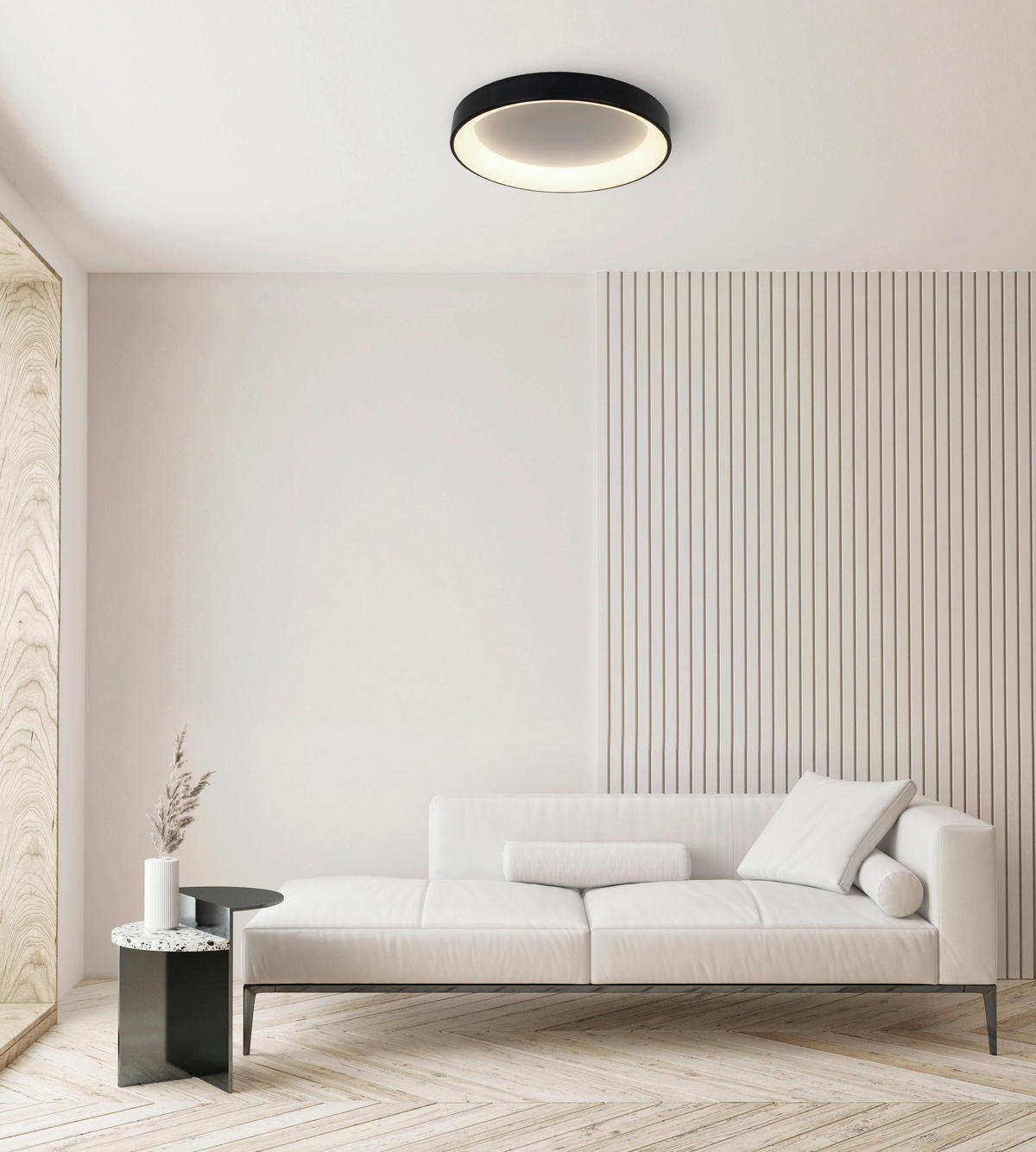 LED-DECKENLEUCHTE Georgia  11/60/60 cm  - Schwarz, Design, Metall (11/60/60cm)