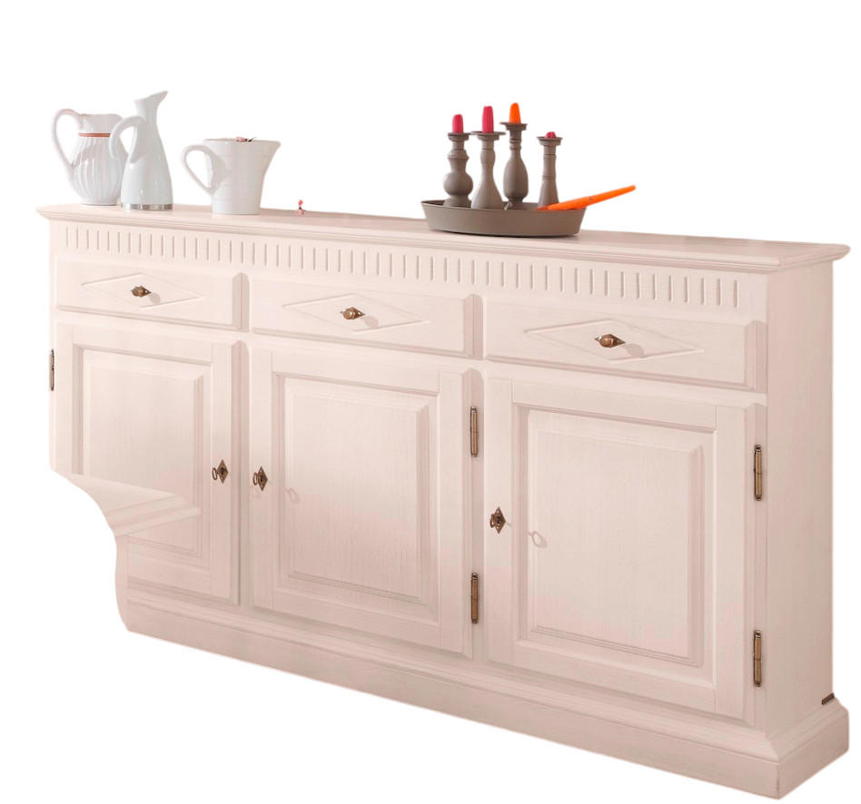 SIDEBOARD  in 162/101/48 cm  - Weiß/Bronzefarben, LIFESTYLE, Holz/Metall (162/101/48cm) - Livetastic