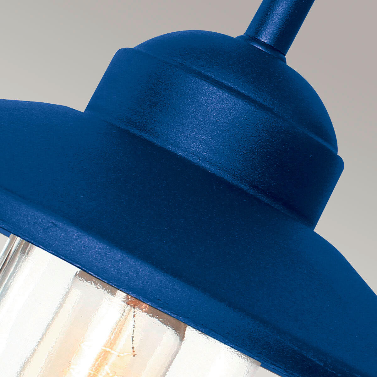 AUSSENWANDLEUCHTE - Blau, Konventionell, Glas/Metall (42/27.5/25.5cm)
