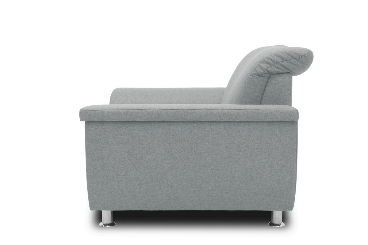 SESSEL Webstoff Grau    - Chromfarben/Grau, KONVENTIONELL, Textil/Metall (120/81/105cm) - MID.YOU