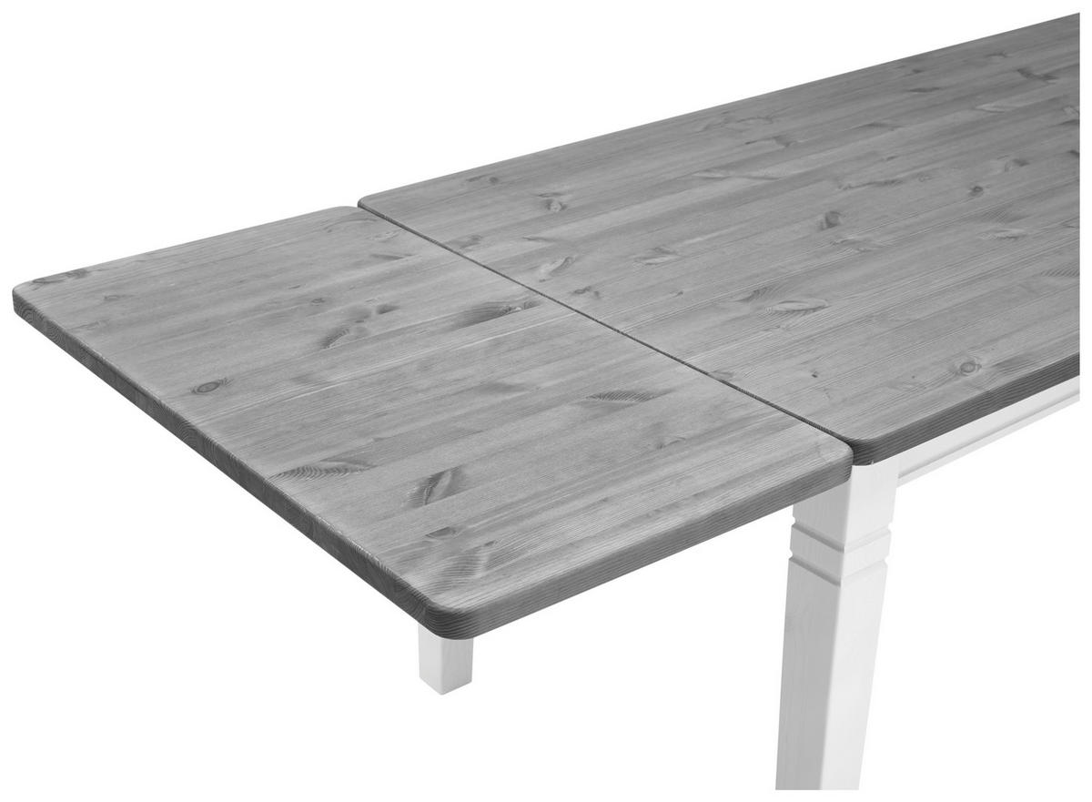 ESSTISCH in Holz 180/90/78 cm  - Weiß/Grau, ROMANTIK / LANDHAUS, Holz (180/90/78cm) - Boxxx