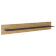 WANDBOARD in 135/20/20 cm Anthrazit, Wildeiche  - Wildeiche/Anthrazit, Natur, Holz/Metall (135/20/20cm) - Dieter Knoll