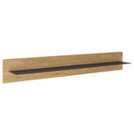 WANDBOARD in 135/20/20 cm Anthrazit, Wildeiche  - Wildeiche/Anthrazit, Natur, Holz/Metall (135/20/20cm) - Dieter Knoll