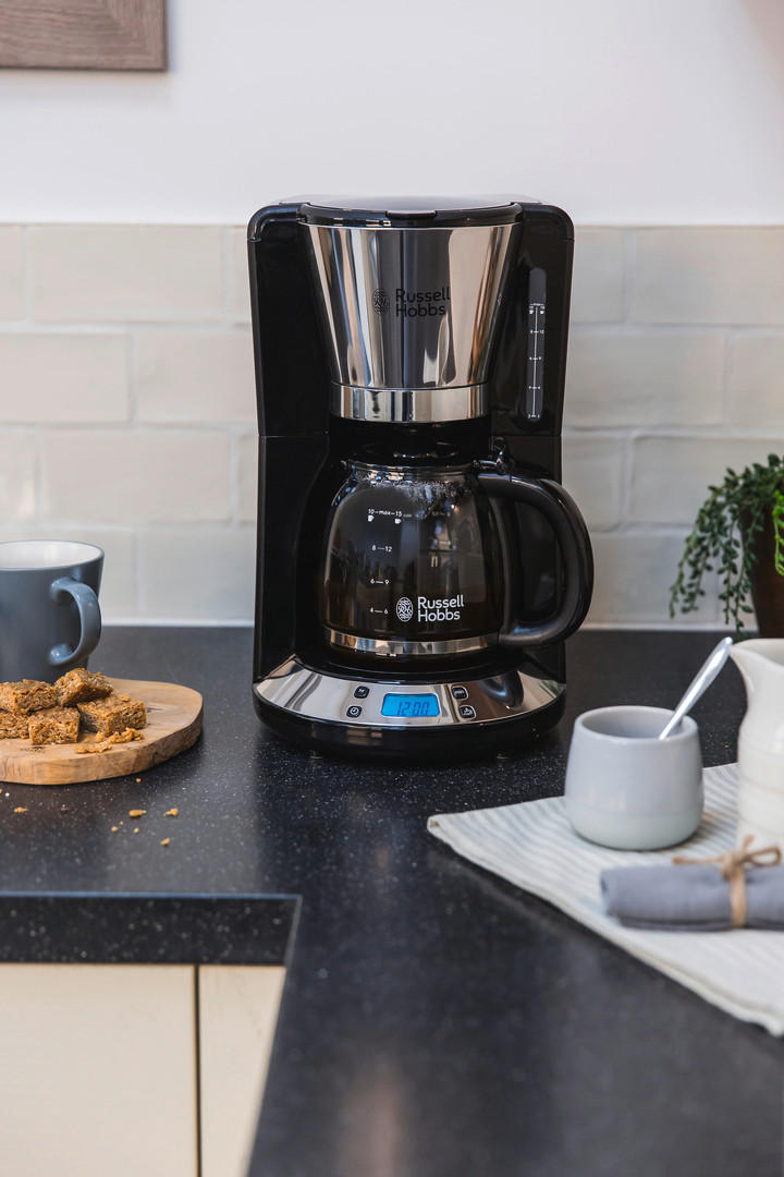 FILTERKAFFEEMASCHINE Victory 24030-56  - Schwarzchrom, Basics, Glas/Kunststoff (21,2/35,3/23,7cm) - Russel Hobbs