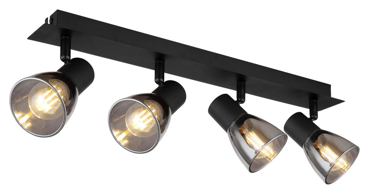STRAHLER - Schwarz, Design, Glas/Metall (50/7/15,5cm) - Globo