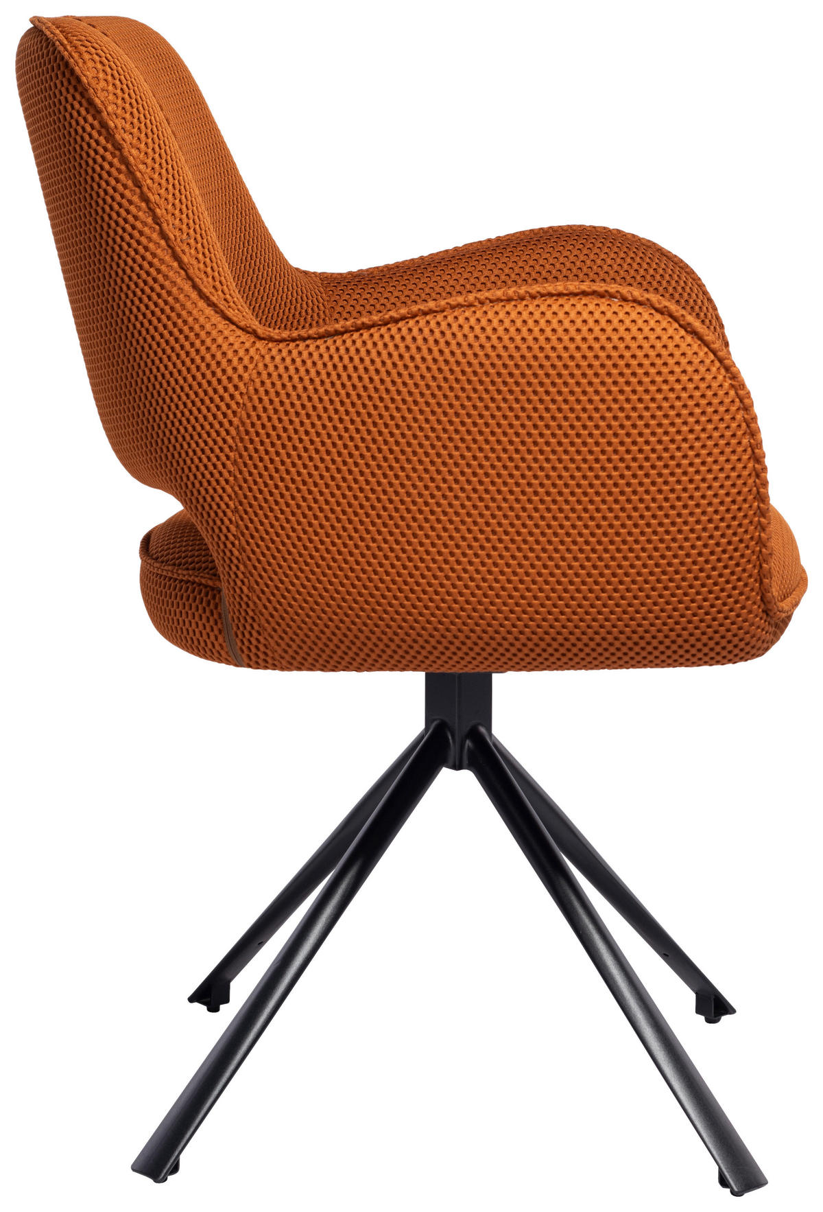 STOL MED ARMSTÖD järn nät  - svart/rostfärgad, Design, metall/textil (61/85/61cm) - Novel