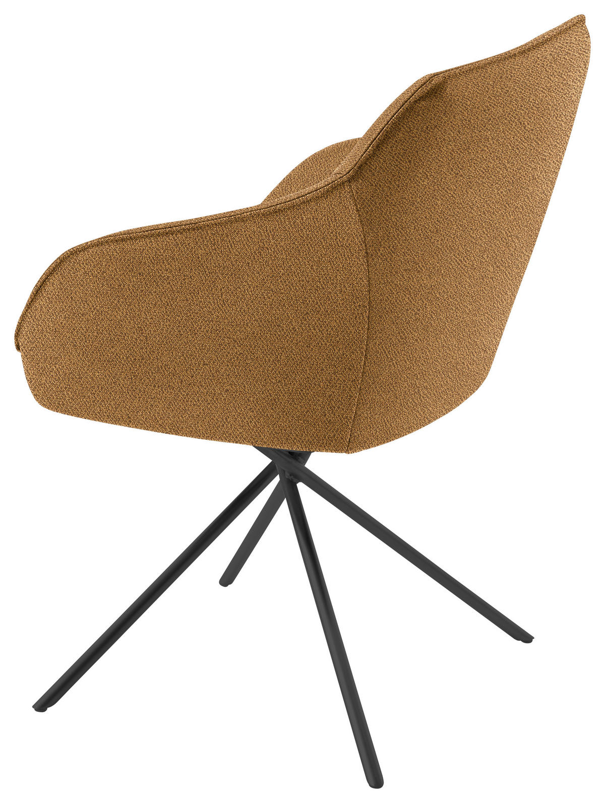 ARMLEHNSTUHL  in Nickel Flachgewebe  - Currygelb/Schwarz, Design, Textil/Metall (60/84/67cm) - Koinor