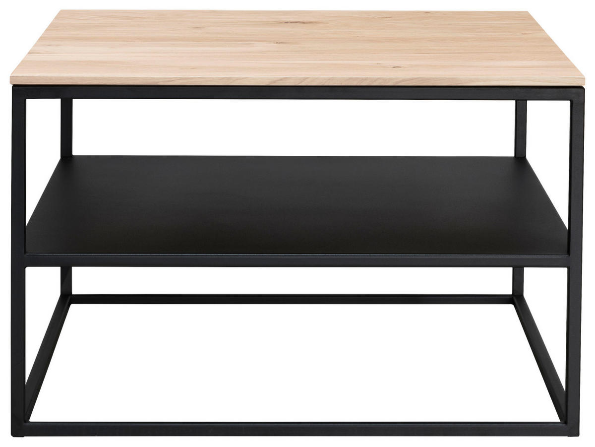 KONFERENČNÝ STOLÍK, čierna, farba duba, drevo, kov, 65/65/41,5 cm - čierna/farba duba, Design, kov/drevo (65/65/41,5cm) - Johann Jakob