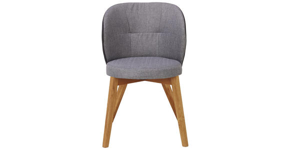 STUHL in Holz, Textil Anthrazit, Grau, Eichefarben - Eichefarben/Anthrazit, KONVENTIONELL, Holz/Textil (55/84/57cm) - Venda