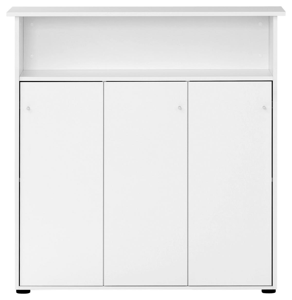 BARTISCH rechteckig Weiß  - Weiß, MODERN, Holzwerkstoff (44/107/111cm) - MID.YOU