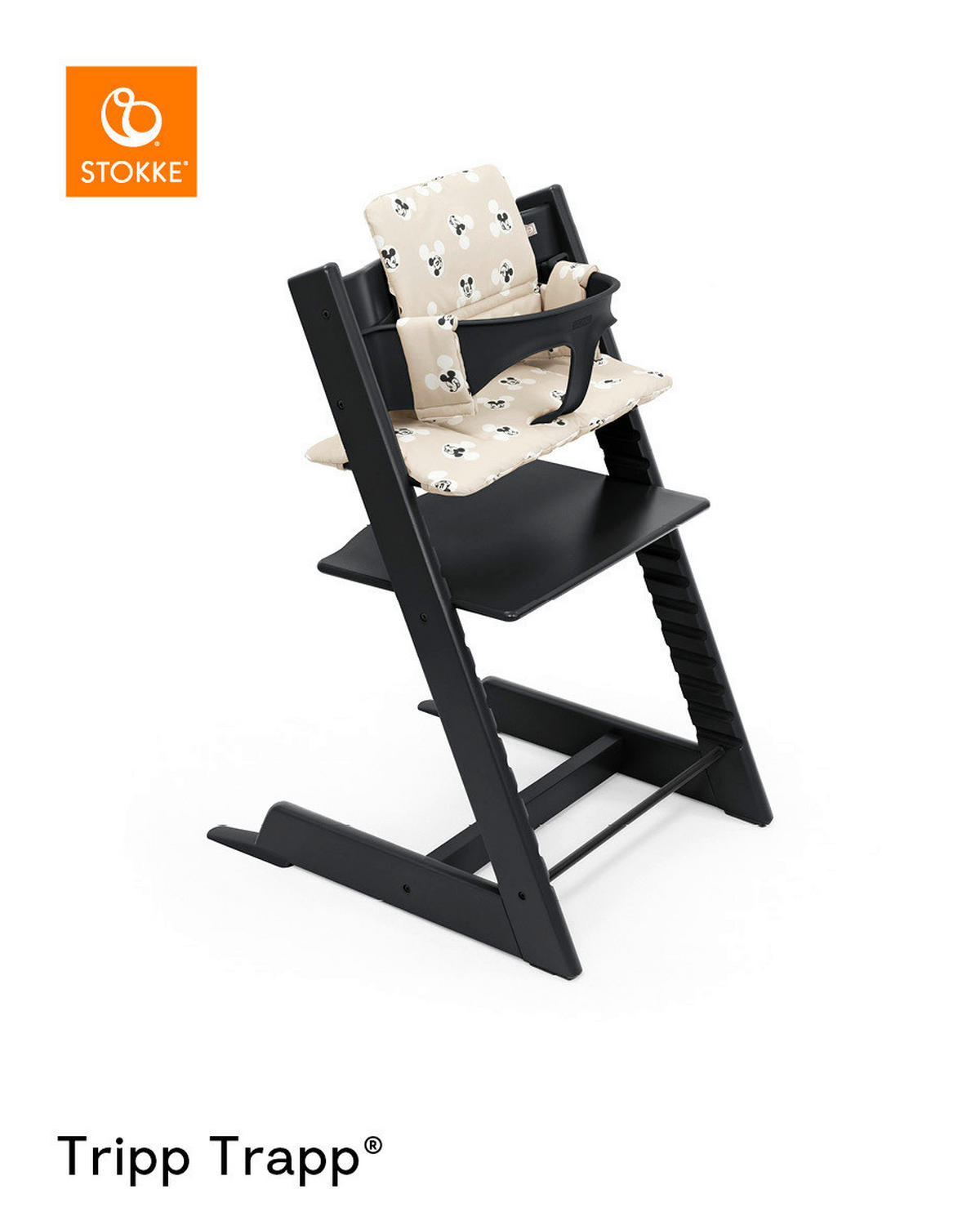 HOCHSTUHLEINLAGE TRIPP TRAPP  - Beige/Schwarz, Basics, Textil (28/21/7cm) - Stokke