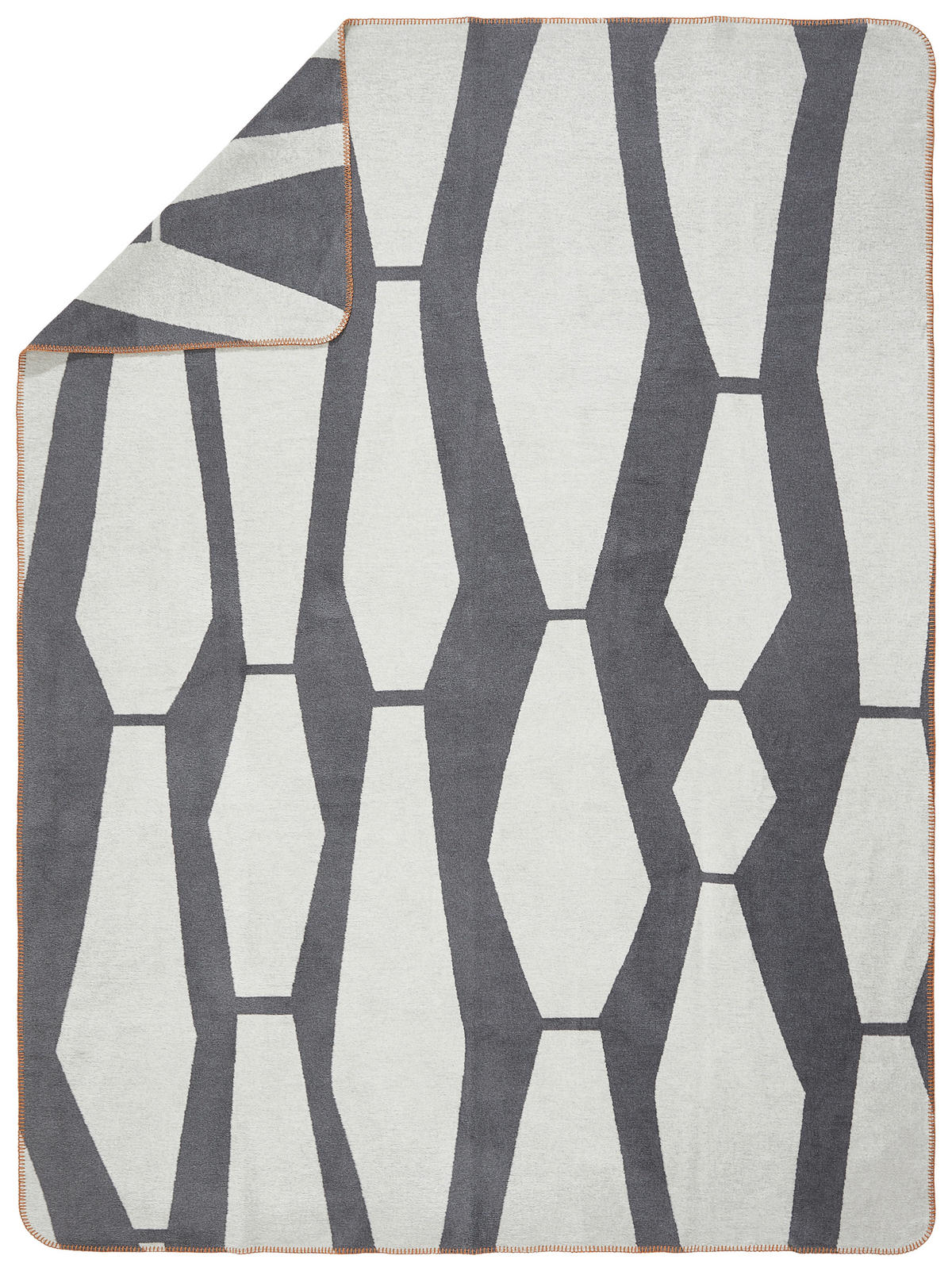WOHNDECKE DECOUPAGE 150/200 cm  - Anthrazit/Silberfarben, Design, Textil (150/200cm) - Dieter Knoll