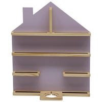 WANDREGAL 50/60/15 cm  - Lila/Naturfarben, Trend, Holz/Holzwerkstoff (50/60/15cm) - Ben'n'jen