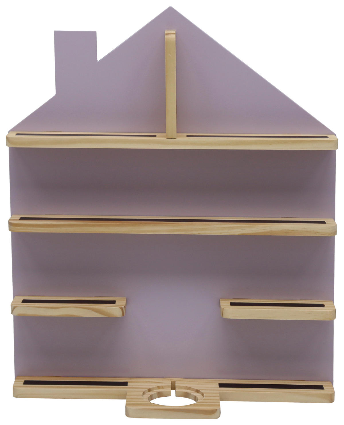 WANDREGAL 50/60/15 cm  - Lila/Naturfarben, Trend, Holz/Holzwerkstoff (50/60/15cm) - Ben'n'jen