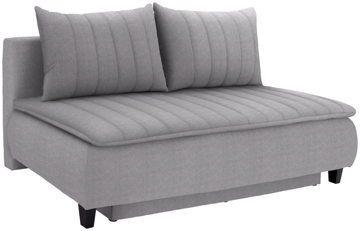 BOXSPRINGSOFA Webstoff Greige  - Greige/Schwarz, MODERN, Holz/Textil (208/102/96cm) - MID.YOU