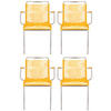 GARTENSESSEL-SET Aluminium Alufarben, Gelb  - Gelb/Alufarben, Design, Kunststoff/Metall (57/85/57cm) - FIAM