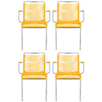 GARTENSESSEL-SET Aluminium Alufarben, Gelb  - Gelb/Alufarben, Design, Kunststoff/Metall (57/85/57cm) - FIAM