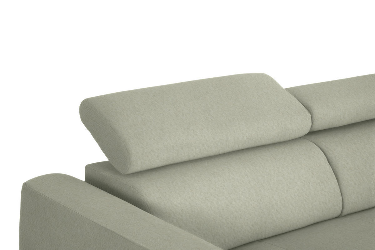 ECKSOFA in Chenille Creme  280/205 cm  - Creme/Schwarz, Design, Textil/Metall (280/205cm) - Xora