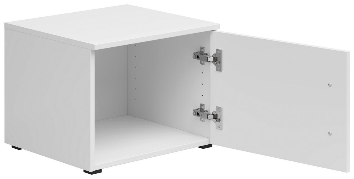 NADSTAVEC NA SKRIŇU, biela, 45/35/40 cm - čierna/biela, Modern, kompozitné drevo/plast (45/35/40cm) - Carryhome