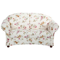 2-SITZER-SOFA Flachgewebe Rot, Weiss  - Weiss/Rot, Design, Holz/Textil (151/85/81cm) - Max Winzer