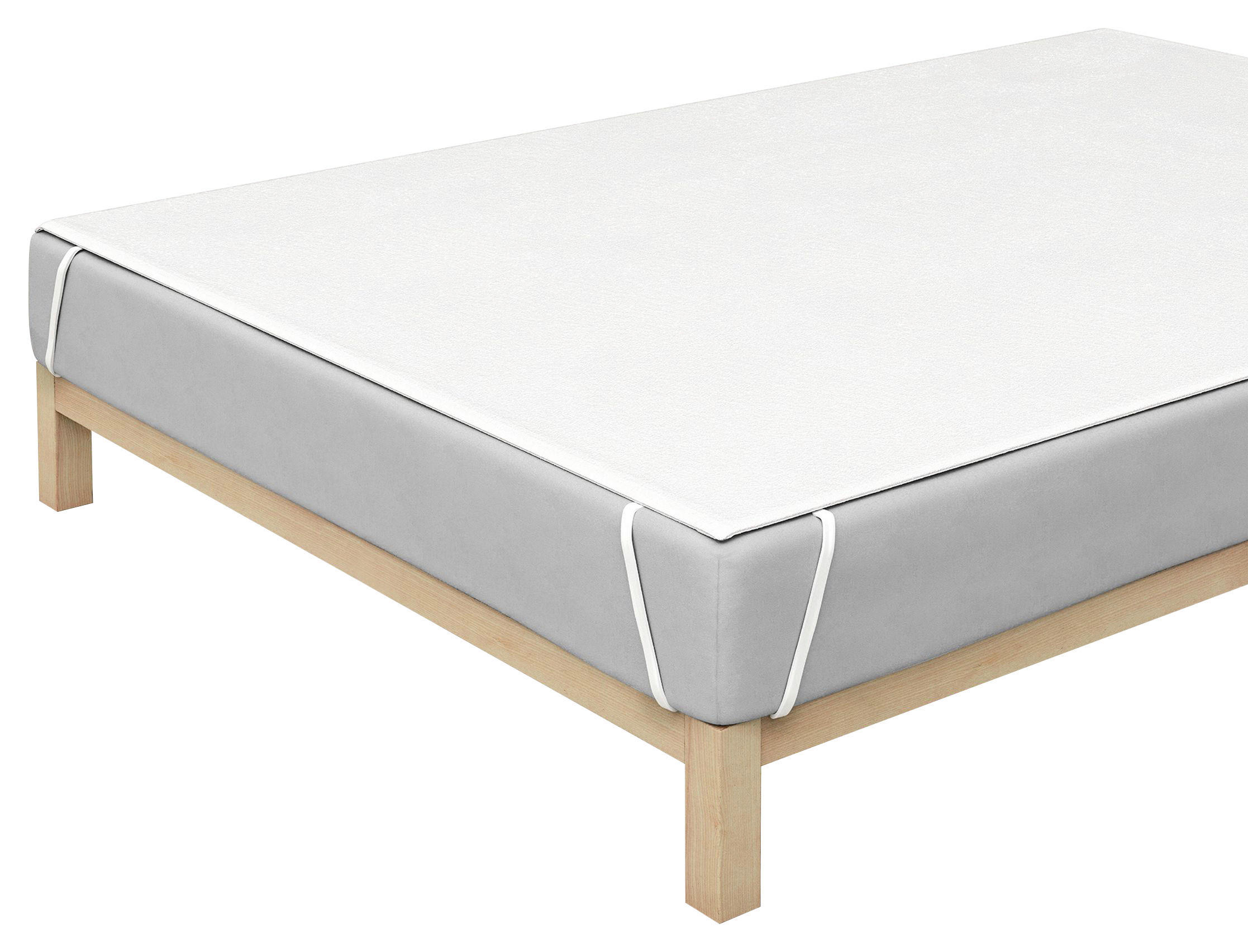 Schlafgut Matratzenauflage Baselayer Light Molton Weiß 160x200 cm