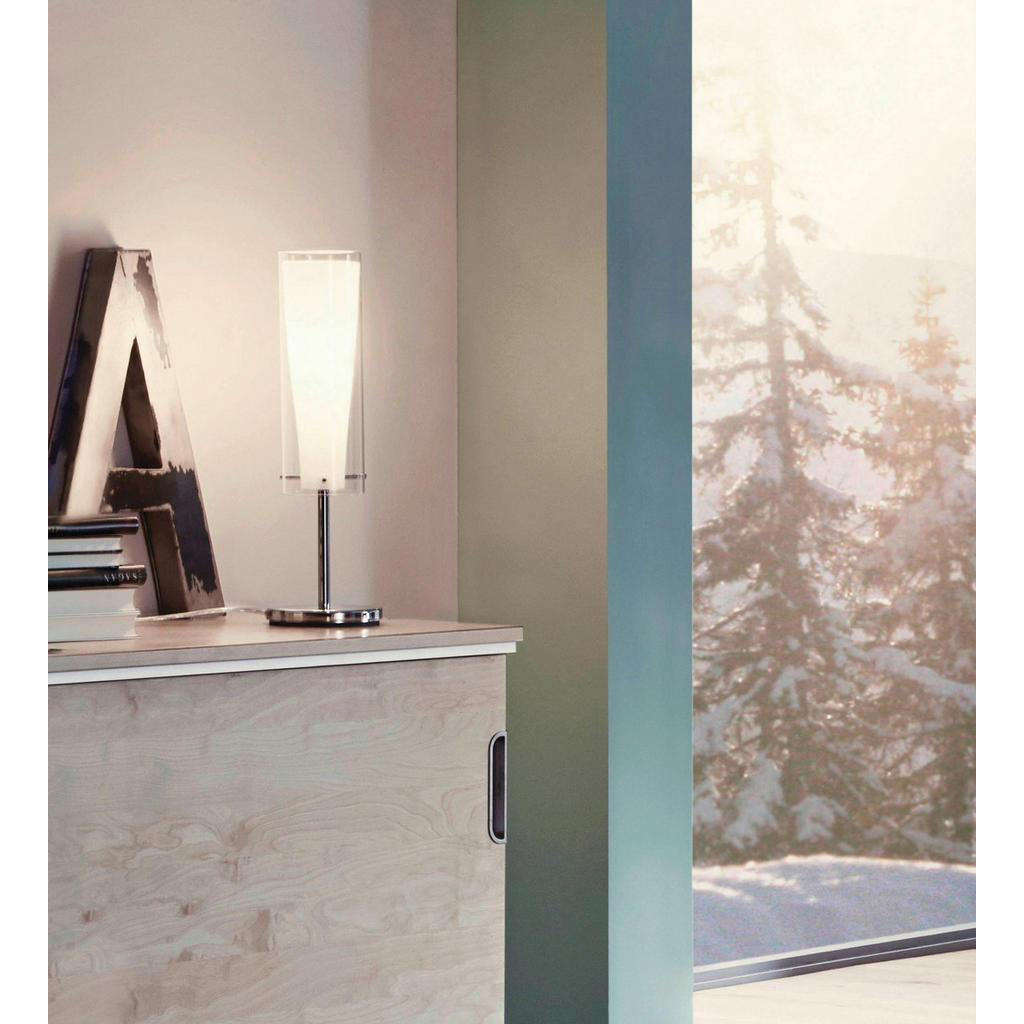 Thumbnail - Eglo Tischleuchte, Weiß, Transparent, Metall, Glas, 19.5x39.4x19.1 cm, Lampen & Leuchten, Innenbeleuchtung, Tischlampen,...