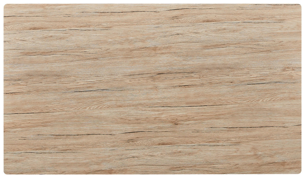 ESSTISCH rechteckig Naturfarben, Schwarz  - Schwarz/Naturfarben, MODERN, Holzwerkstoff/Metall (160/90/76cm) - MID.YOU