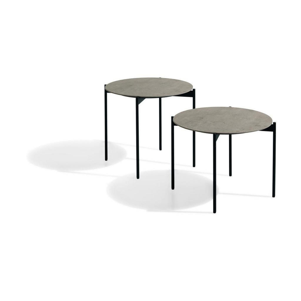 Thumbnail - Venjakob Couchtisch, Grau, Schwarz, Metall, Keramik, rund, rund, 55x49x55 cm, Goldenes M, Wohnzimmer, Wohnzimmertische, ...