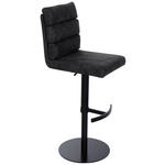 BARHOCKER Webstoff Anthrazit Eisen Stoffauswahl, Sitzfläche 360° drehbar  - Anthrazit/Schwarz, Design, Textil/Metall (42/90-117/58,5cm) - Novel