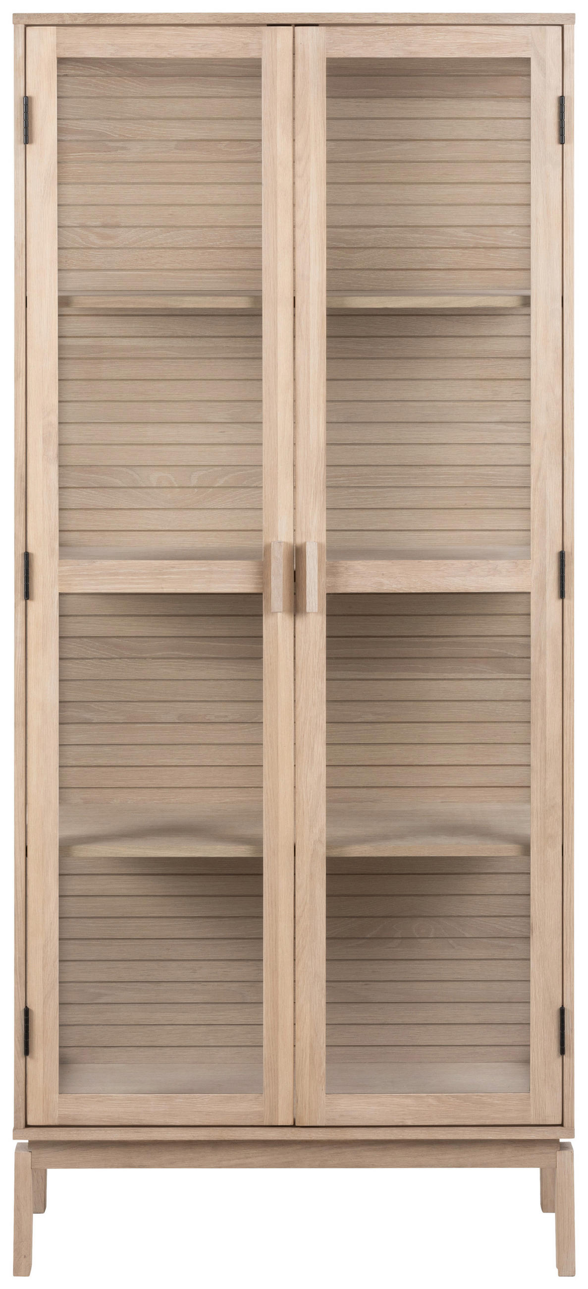VITRINE in furniert Eichefarben  - Klar/Eichefarben, Design, Glas/Holz (80/180/40cm) - Livetastic