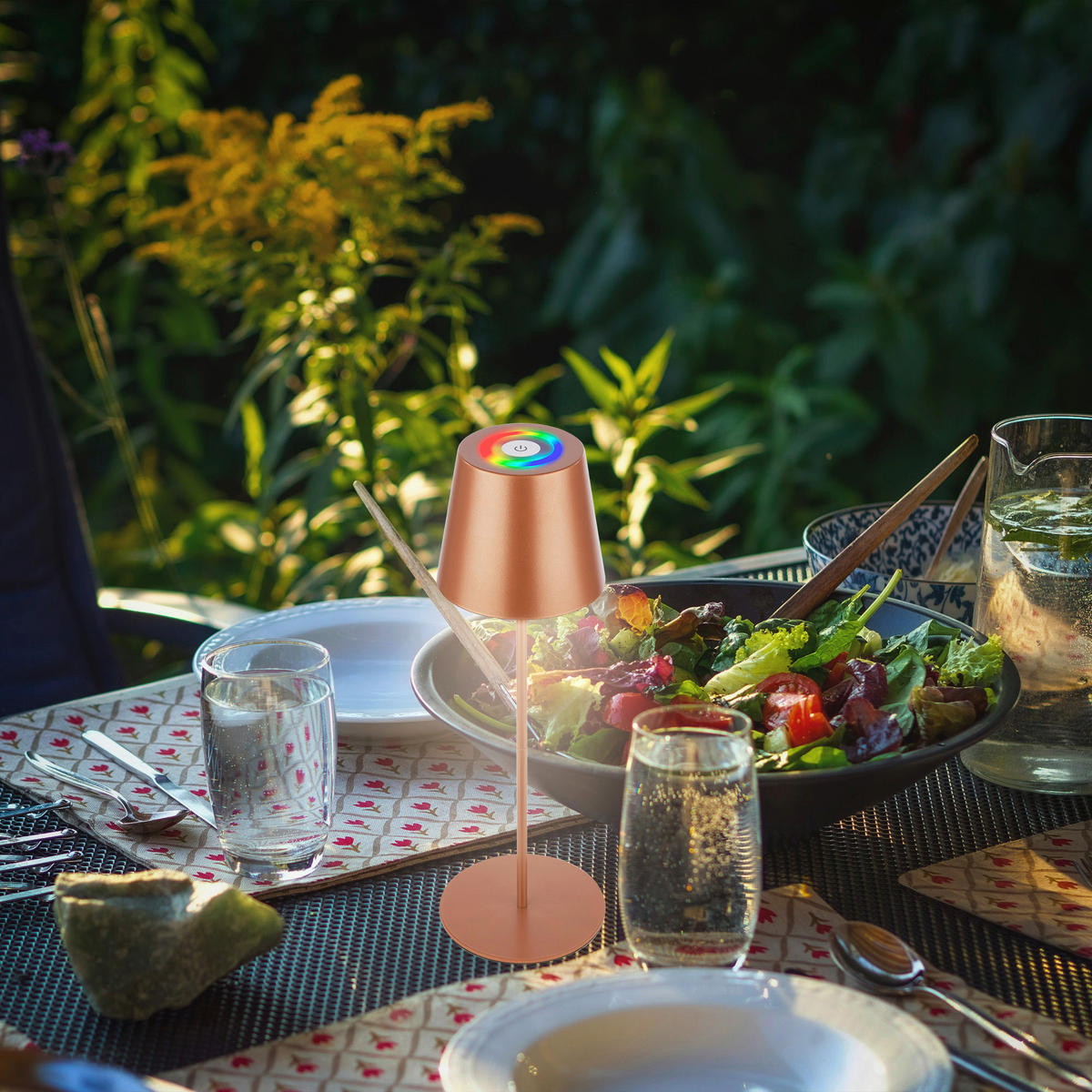 PUNJIVA STONA LAMPA - bronzana, Dizajnerski, plastika (12/36cm)