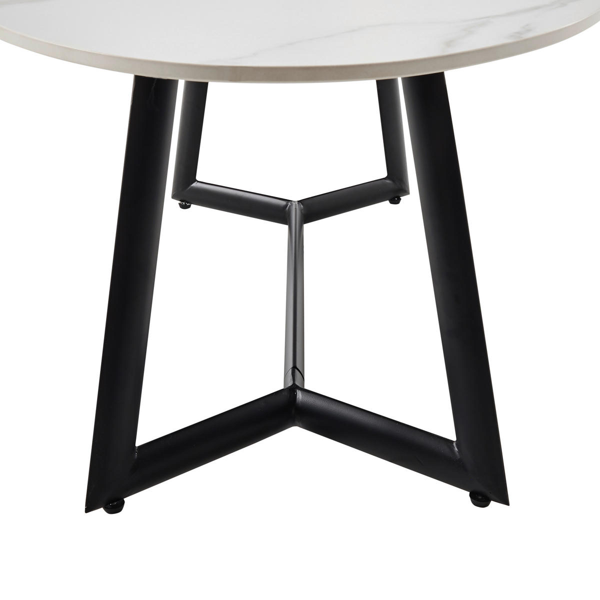 KONFERENČNÍ STOLEK, černá, bílá, kov, keramika, 110/60/48 cm - bílá/černá, Konvenční, kov/keramika (110/60/48cm) - Modante