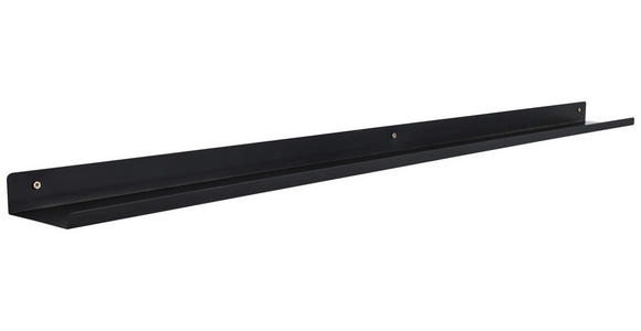 WANDBOARD in 120/4/10 cm Schwarz  - Schwarz, Basics, Metall (120/4/10cm) - Xora