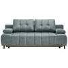 SCHLAFSOFA Webstoff Mintgrün  - Schwarz/Mintgrün, Design, Holz/Textil (206/77-87/102cm) - Novel