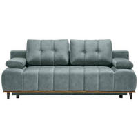 SCHLAFSOFA Webstoff Mintgrün  - Schwarz/Mintgrün, Design, Holz/Textil (206/77-87/102cm) - Novel