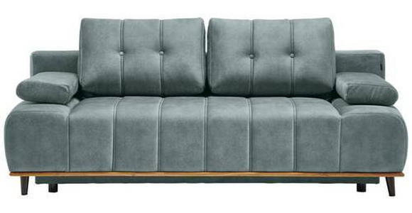 SCHLAFSOFA Webstoff Mintgrün - Schwarz/Mintgrün, Design, Holz/Textil (206/77-87/102cm) - Novel