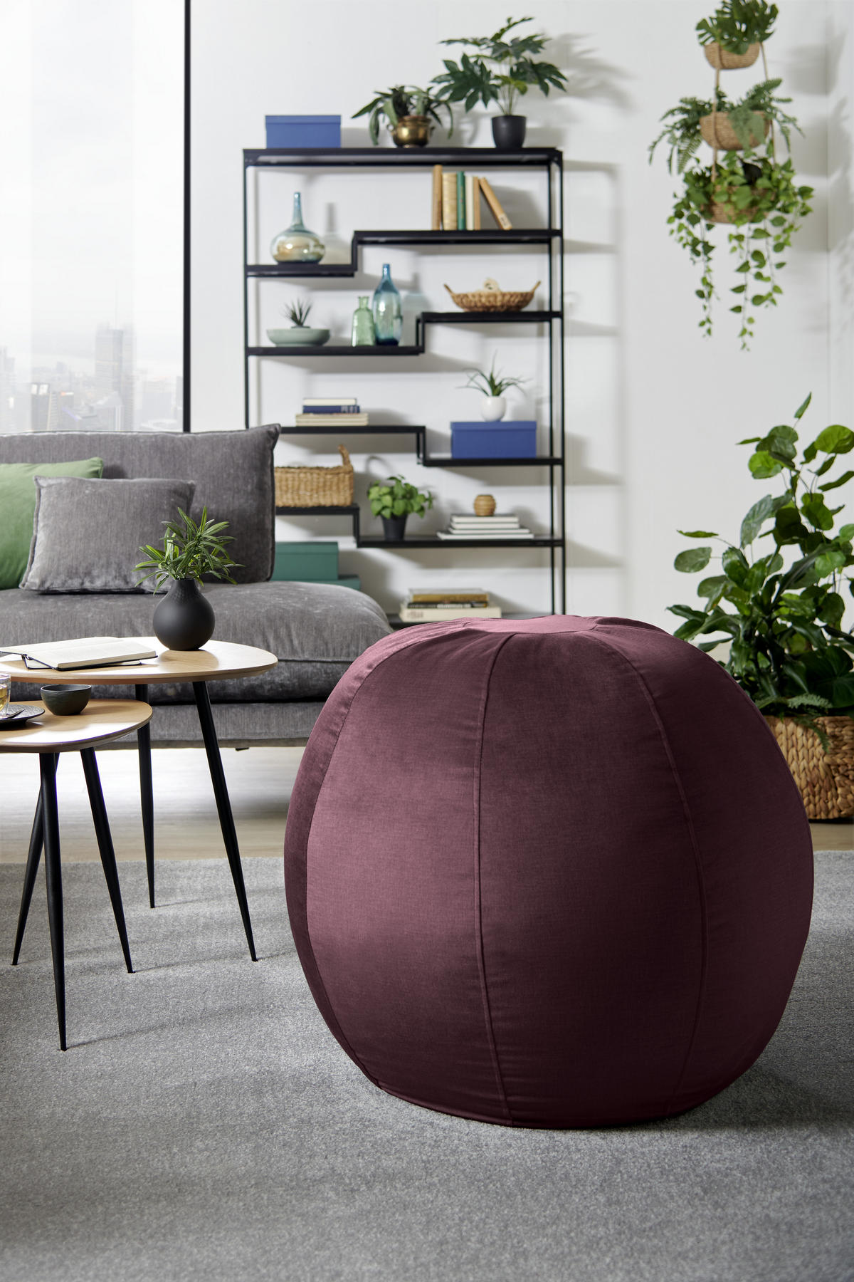 SITZBALL  - Pink, Basics, Textil (65/65/65cm) - Novel