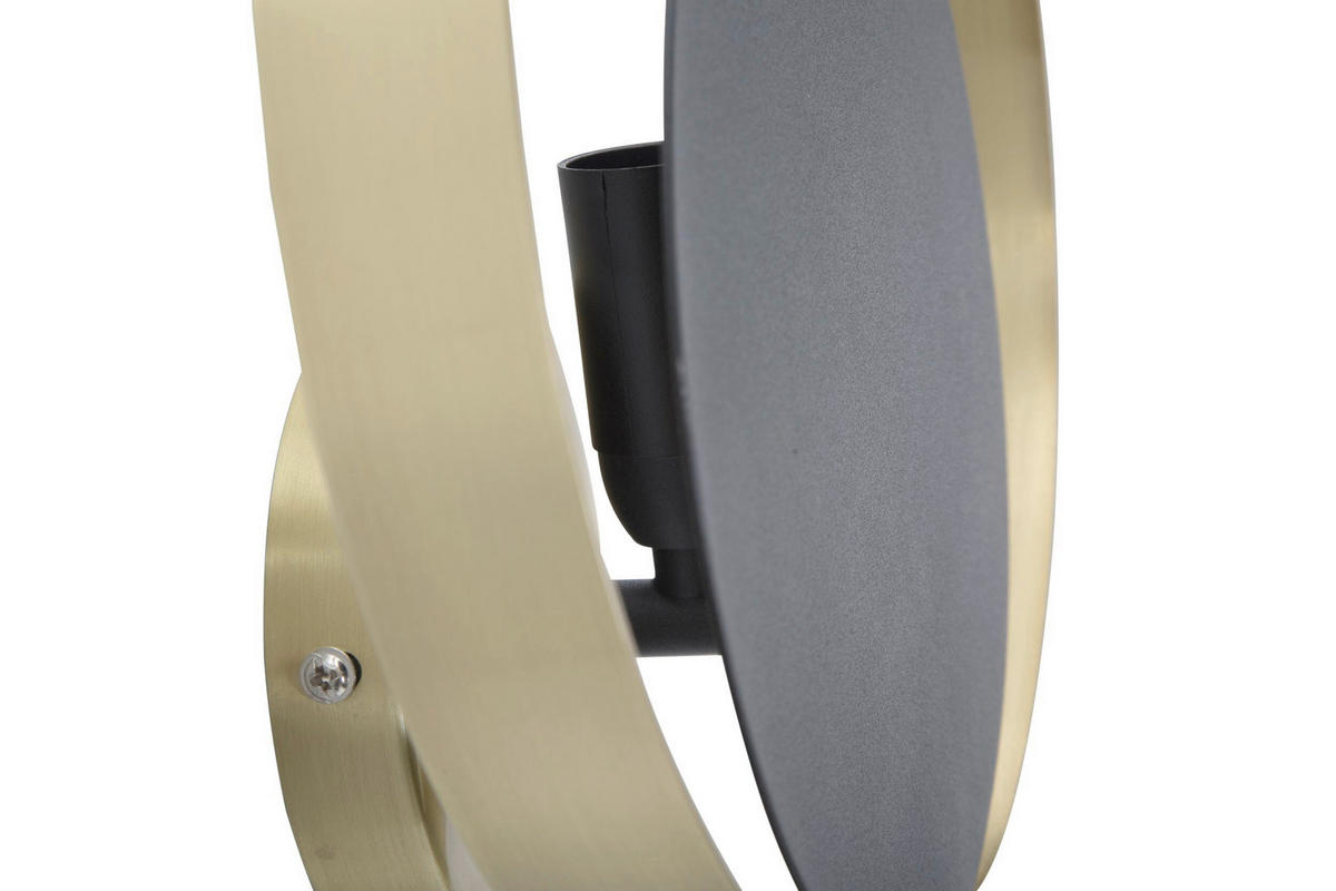 WANDLEUCHTE 25/25/8 cm  - Goldfarben/Schwarz, Trend, Metall (25/25/8cm) - Mauro Ferretti