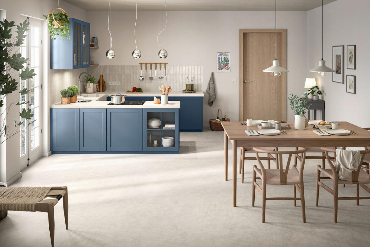 DESIGNBODEN Cremona Marmor EGGER Aquadura+  - Sandfarben/Weiß, KONVENTIONELL, Holzwerkstoff (129.2/32.7/0.75cm) - Egger Holzwerkstoffe