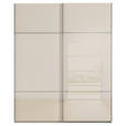 SCHWEBETÜRENSCHRANK 162/223/68 cm 2-türig Champagner  - Chromfarben/Champagner, KONVENTIONELL, Glas/Holzwerkstoff (162/223/68cm) - Novel
