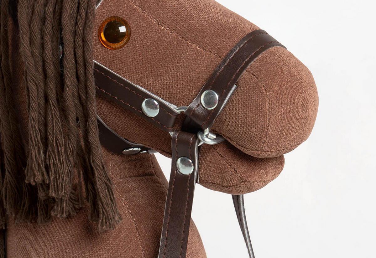 STECKENPFERD LUCKY  - Hellbraun/Naturfarben, Basics, Textil (24/65/12cm) - Pinolino