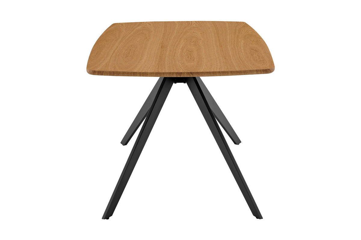 ESSTISCH 160/90/75 cm Echtholz, Nachbildung  Metall, Holzwerkstoff rechteckig Eichefarben  - Eichefarben, MODERN, Holzwerkstoff/Metall (160/90/75cm) - MID.YOU