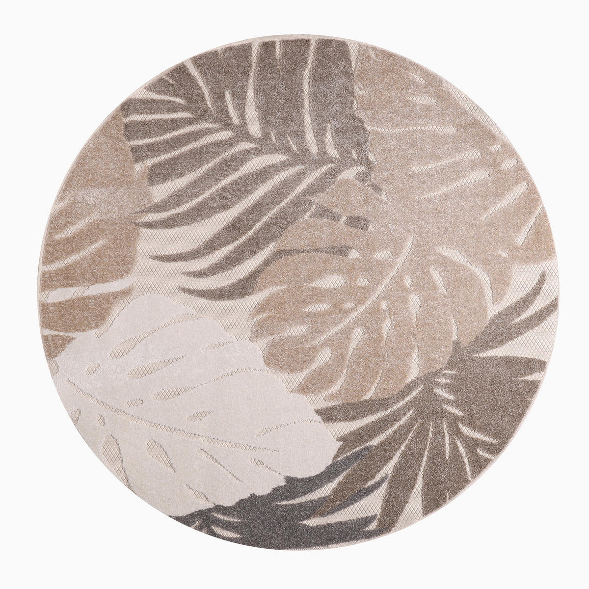 TEPIH ZA UNUTAR./VANJ. UPORAB  120 cm  smeđa, bež  Floral  - bež/smeđa, Lifestyle, tekstil/plastika (120cm)