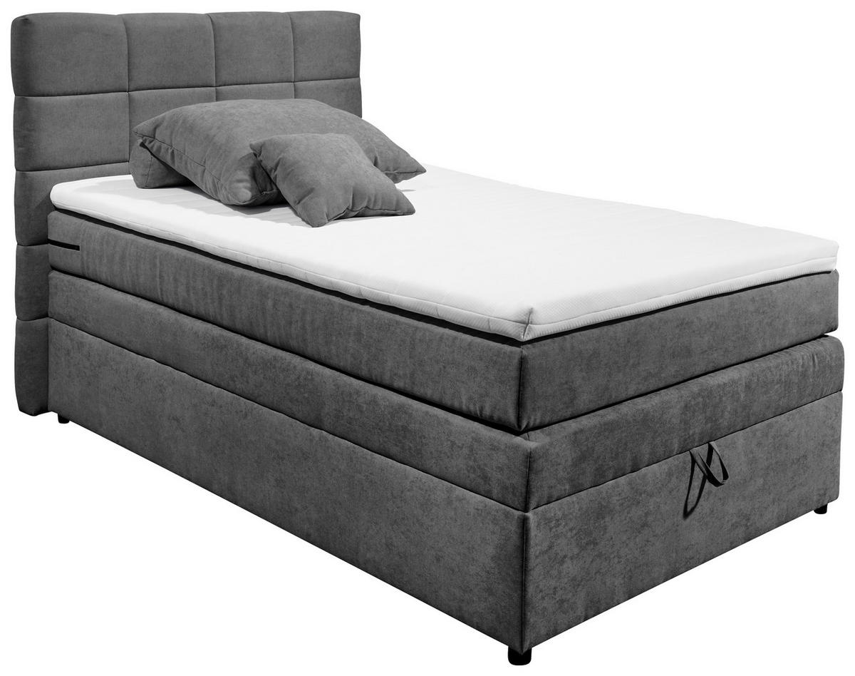 BOXSPRINGBETT 120/200 cm  in Anthrazit  - Anthrazit, Konventionell, Kunststoff (120/200cm) - MID.YOU