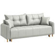 SCHLAFSOFA  in Chenille Naturfarben  - Buchefarben/Naturfarben, Design, Holz/Textil (217/97/101cm) - Carryhome