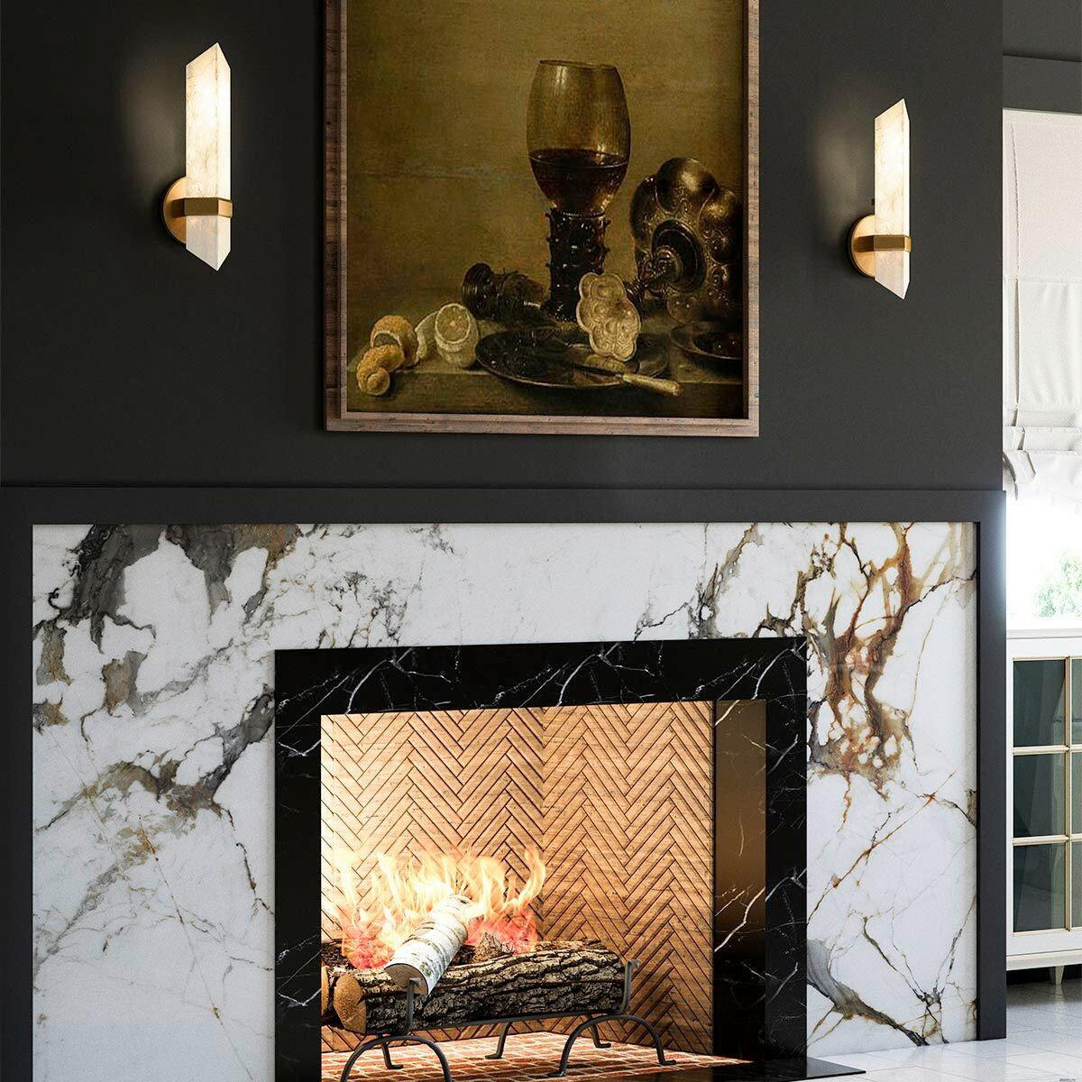 WANDLEUCHTE    - Messingfarben, KONVENTIONELL, Glas/Metall (38,1/9,1/10,5cm) - Elstead Lighting