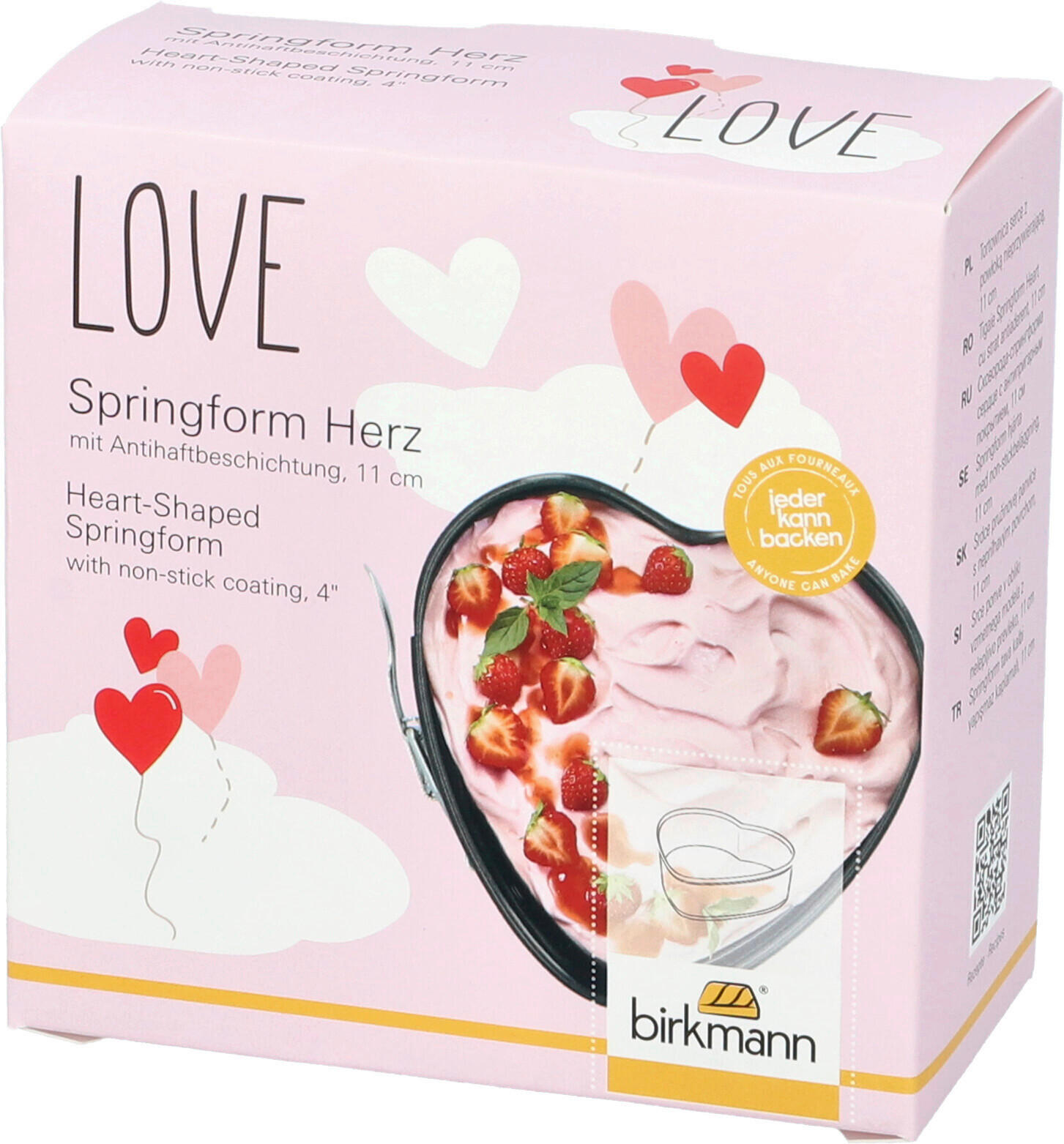 SPRINGFORM  - Anthrazit, Trend, Karton/Metall (11/5/11cm) - Birkmann